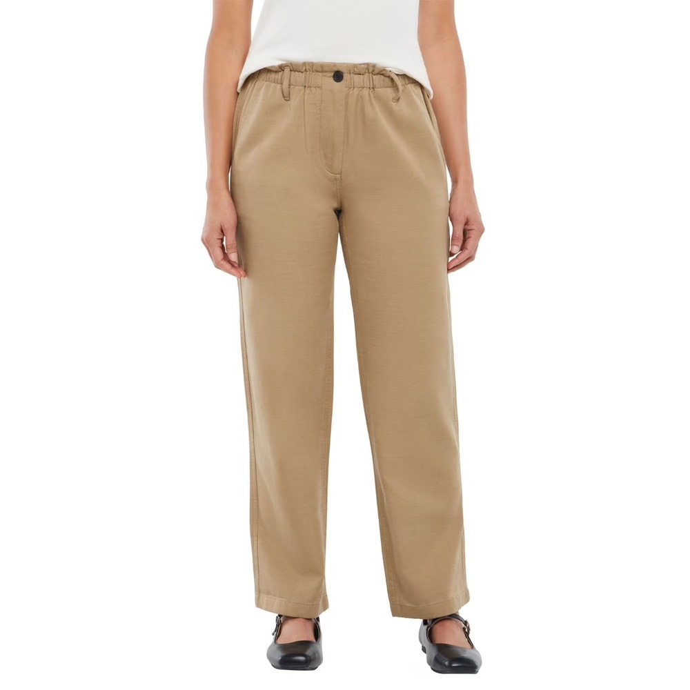 Gap Women Easy Twill Pant XL Cream Ivory High Waisted Straight Leg NEW